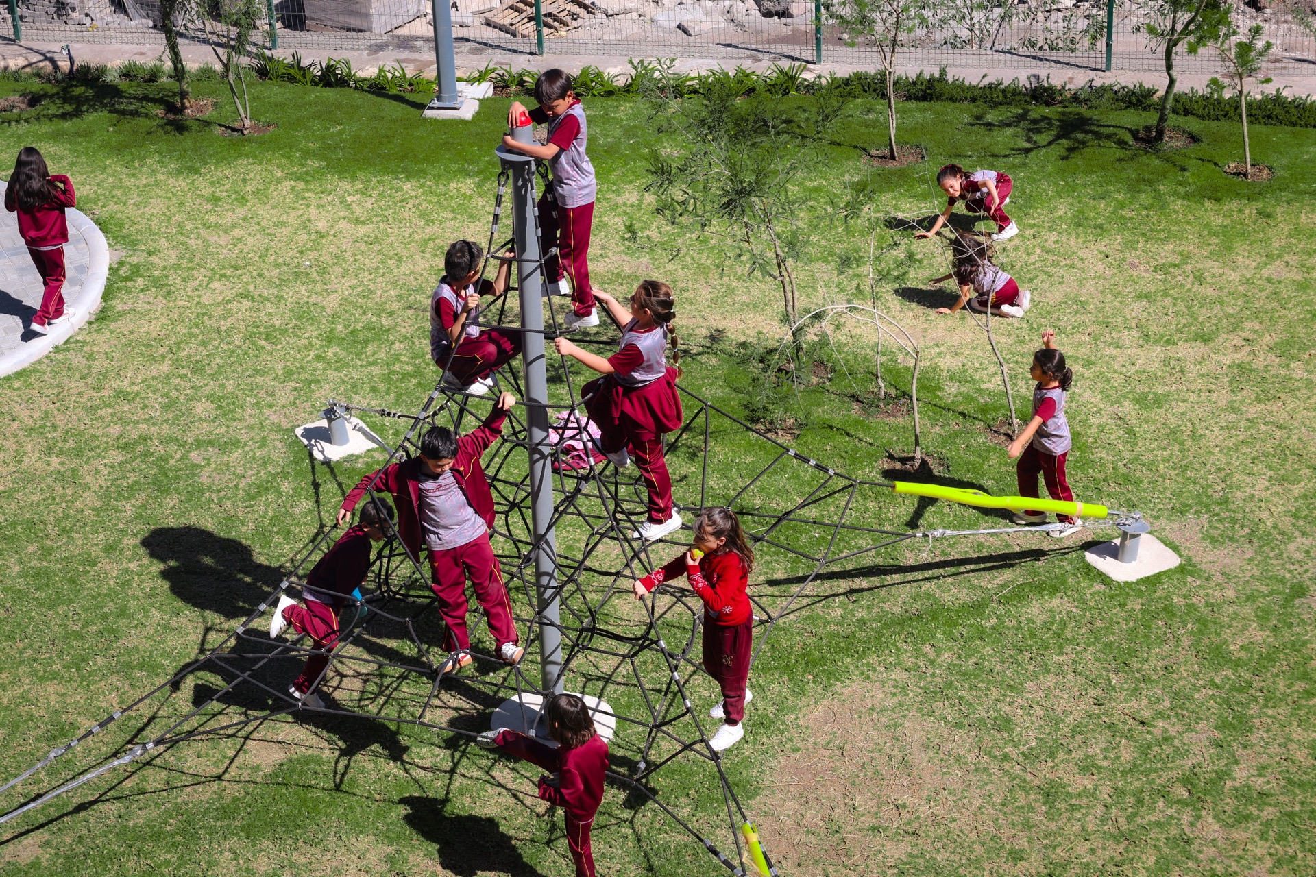 Students engaged in activities across the Newland campus